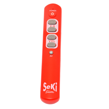 Fjärrkontroll med stora knappar, slim (röd)