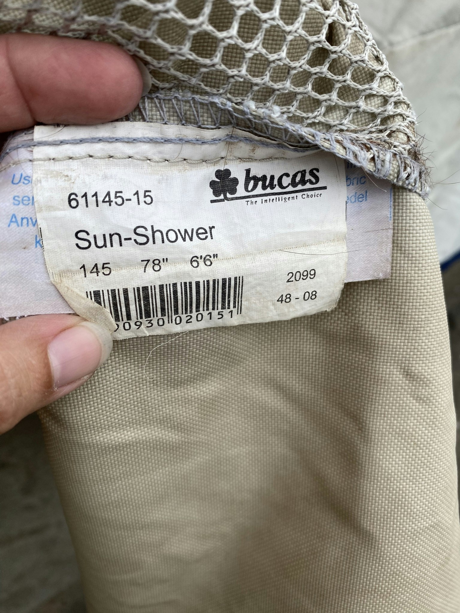 Bucas Sun Shower regntäcke, 145 cm