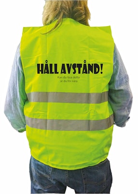 Varselväst håll avstånd