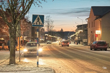 Digitala bilder: Storgatan i vinterskrud foto Cicci Wik