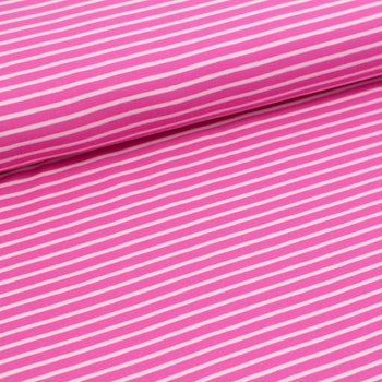 Biojersey Streifen - pink-rosa