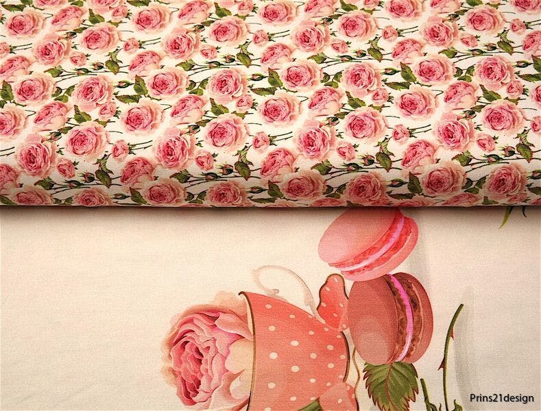 Roses and Tea cup beige