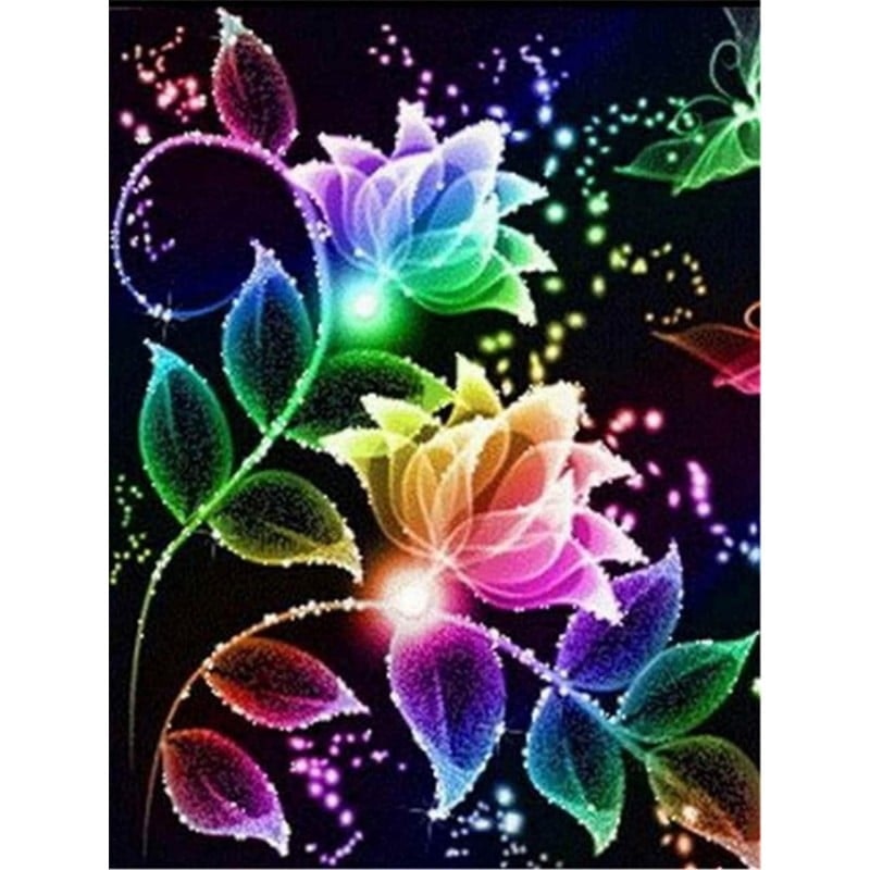 Neon Flowers  30*40