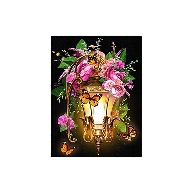 Butterfly flowers lamp  40*50,