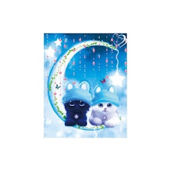 Cute cat on moon  40*50,