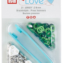 Prym Love tryckknapp Jersey 8 mm grön