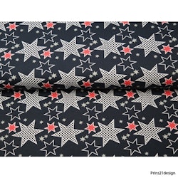 Stars black and red