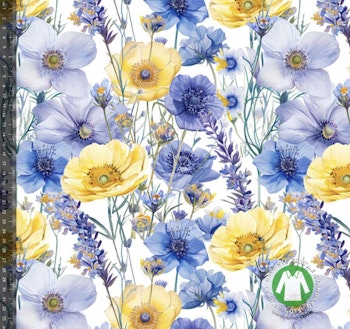 Blå gula blommor