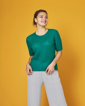 Kroppsnär bluse i vintagesti