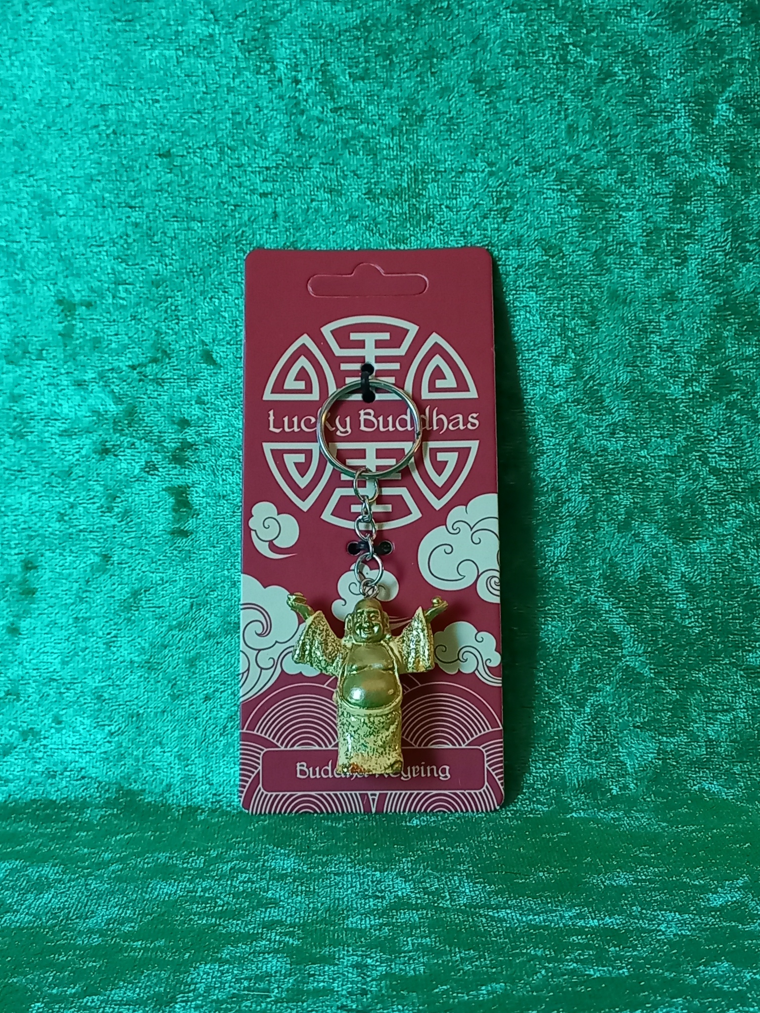 Nyckelring Buddha Guld