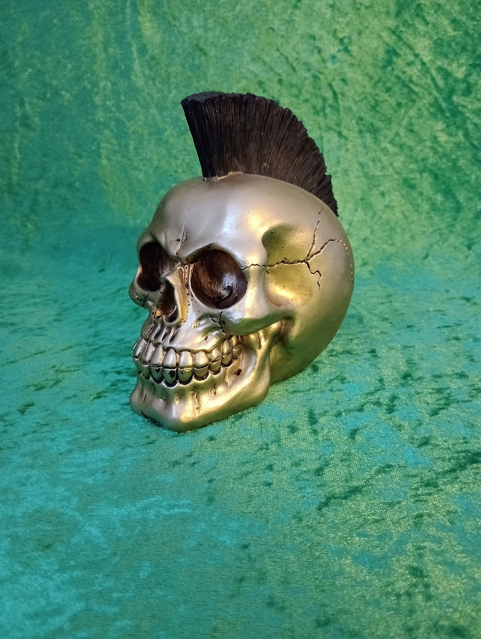 Guld Mohican Dödskalle