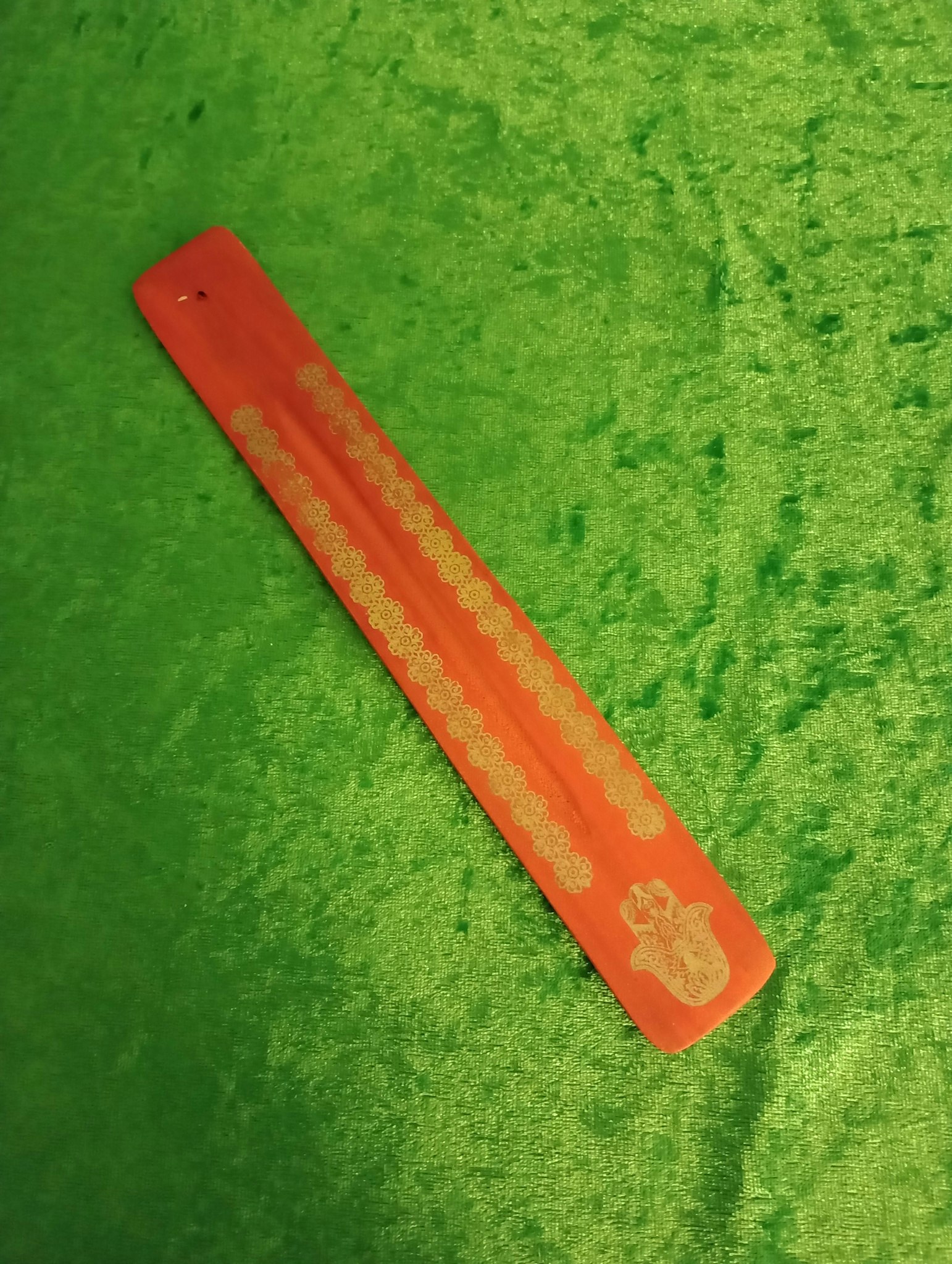 Orange Hamsa rökelsehållare