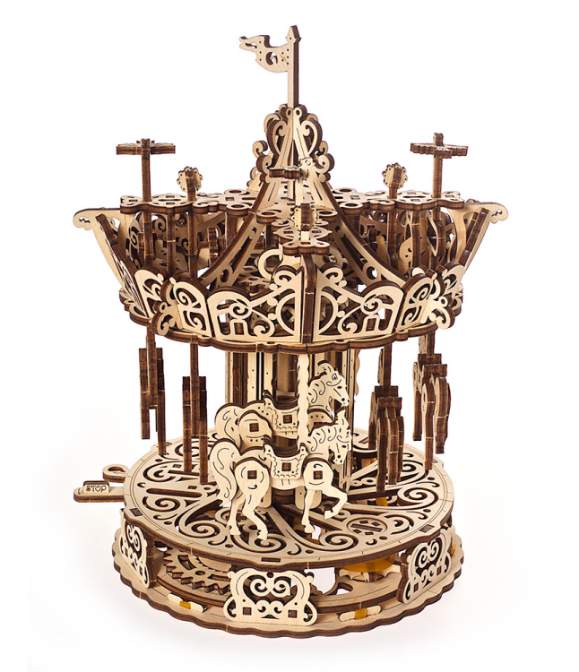 Ugears - Mekanisk karusell | Byggsats i trä