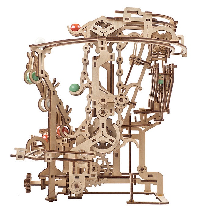 Ugears - Marble Run Chain Hoist - Byggsats i trä