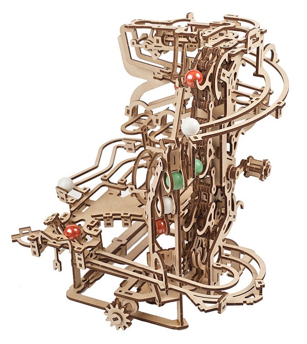 Ugears - Marble Run Chain Hoist - Byggsats i trä