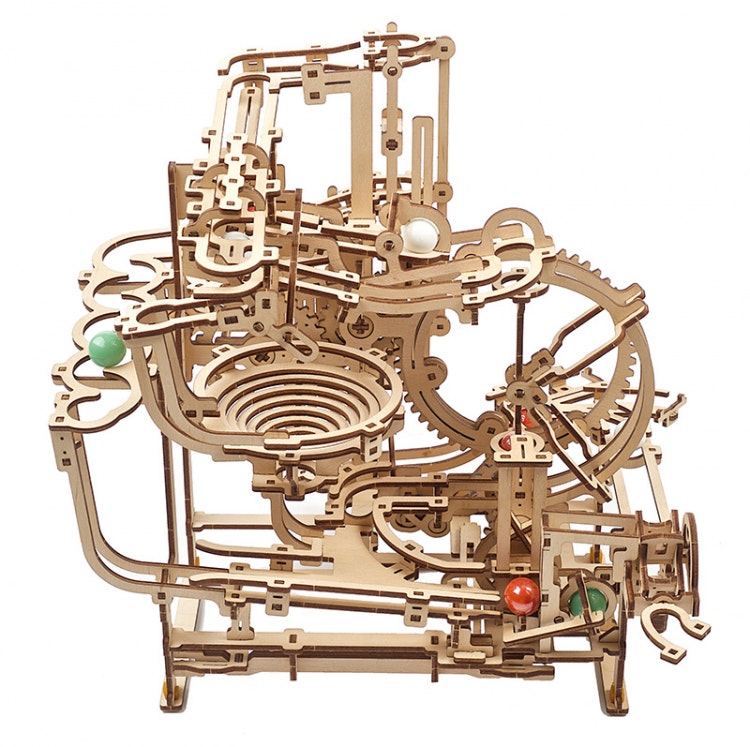 Ugears - Marble Run Stepped Hoist - Byggsats i trä