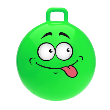 Hoppboll Funny Face Grön