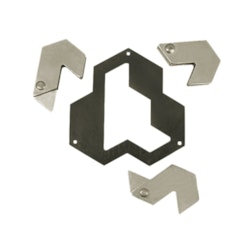 Huzzle - Cast Hexagon | Knep & knåp kluring i metall | Nivå - Hard