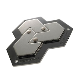 Huzzle - Cast Hexagon | Knep & knåp kluring i metall | Nivå - Hard