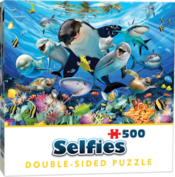 Cheatwell - Selfie Ocean Pals - Dubbelsidigt pussel - 500 Bitar