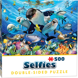 Cheatwell – Selfie Ocean Pals | Dubbelsidigt pussel | 500 Bitar
