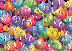 Cheatwell - Clownfish - Dubbelsidigt pussel - 500 Bitar