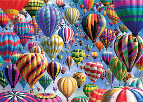 Dubbelsidigt pussel - Balloons, 500 Bitar