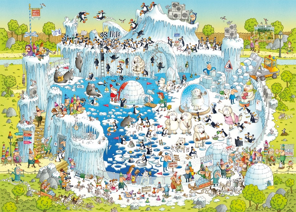 Cartoon Degano - Polar Habitat, 1000 Bitar pussel