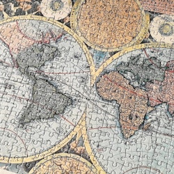 Vintage Pussel - Old Map of the World | 500 Bitar pussel