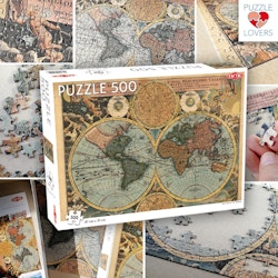 Vintage Pussel - Old Map of the World | 500 Bitar pussel
