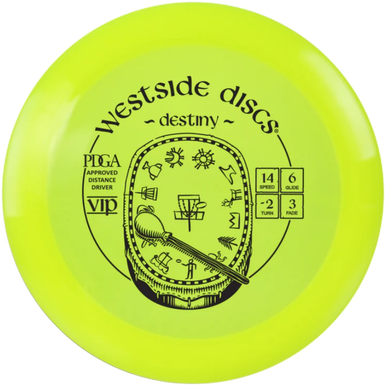 Westside Discs - VIP Destiny Yellow (Distance Driver) | Discgolf