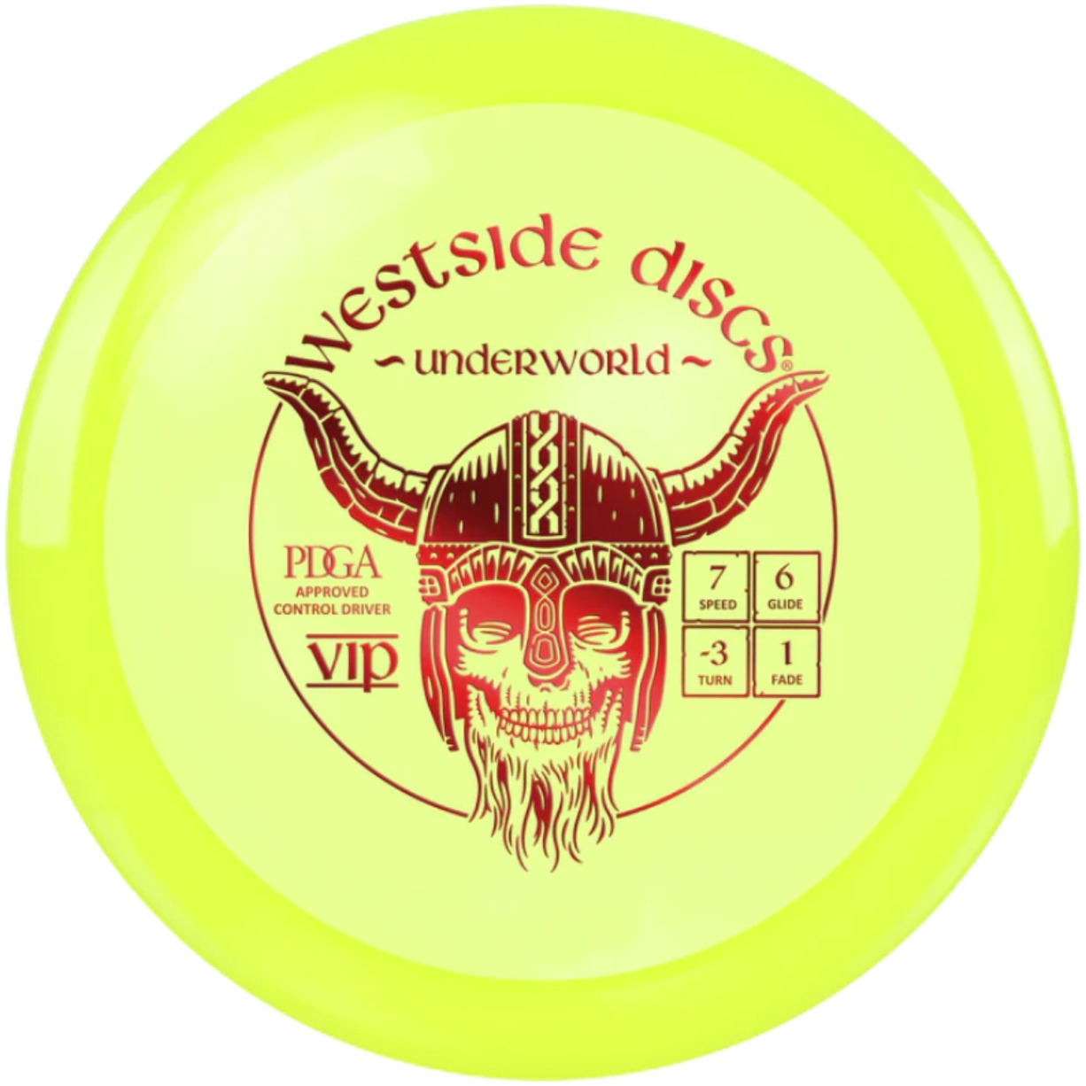 Westside Discs – VIP Underworld Yellow (Control Driver) | Discgolf