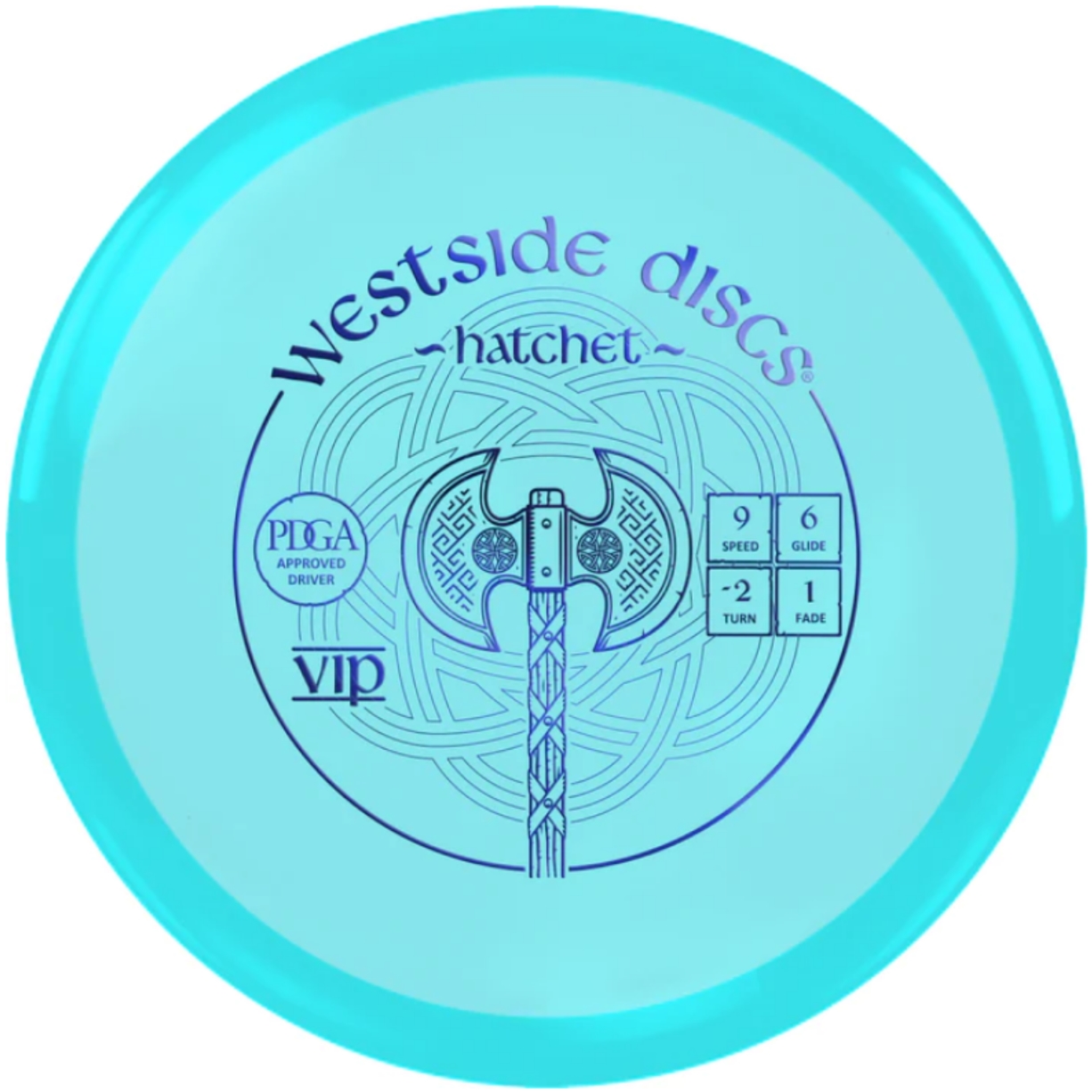 Westside Discs – VIP Hatchet Turquoise (Control Driver) | Discgolf