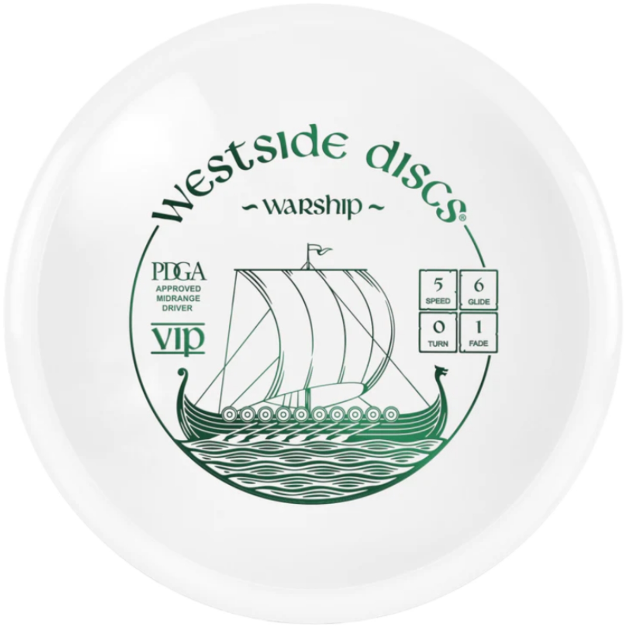 Westside Discs – VIP Warship White (Midrange) | Discgolf