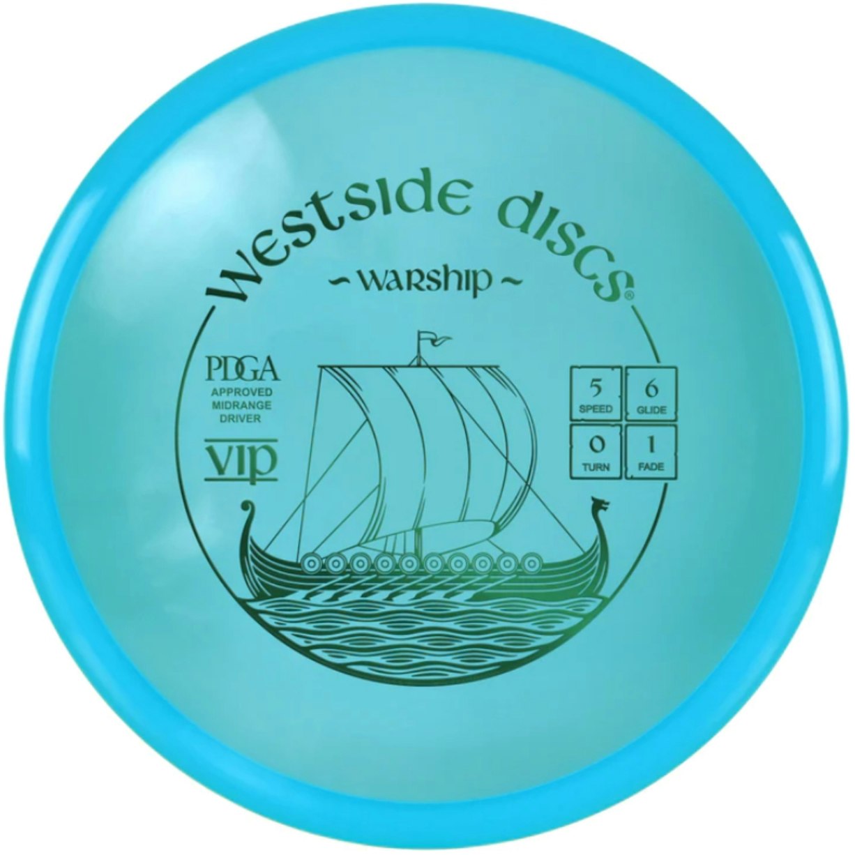Westside Discs – VIP Warship Turquoise (Midrange) | Discgolf