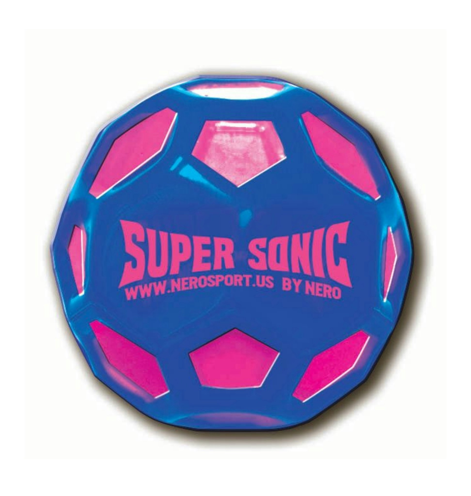 Nero Sport – Super Sonic Blue & Pink | Studsboll | 5cm | oberäknelig studs | Mjuk & lätt!