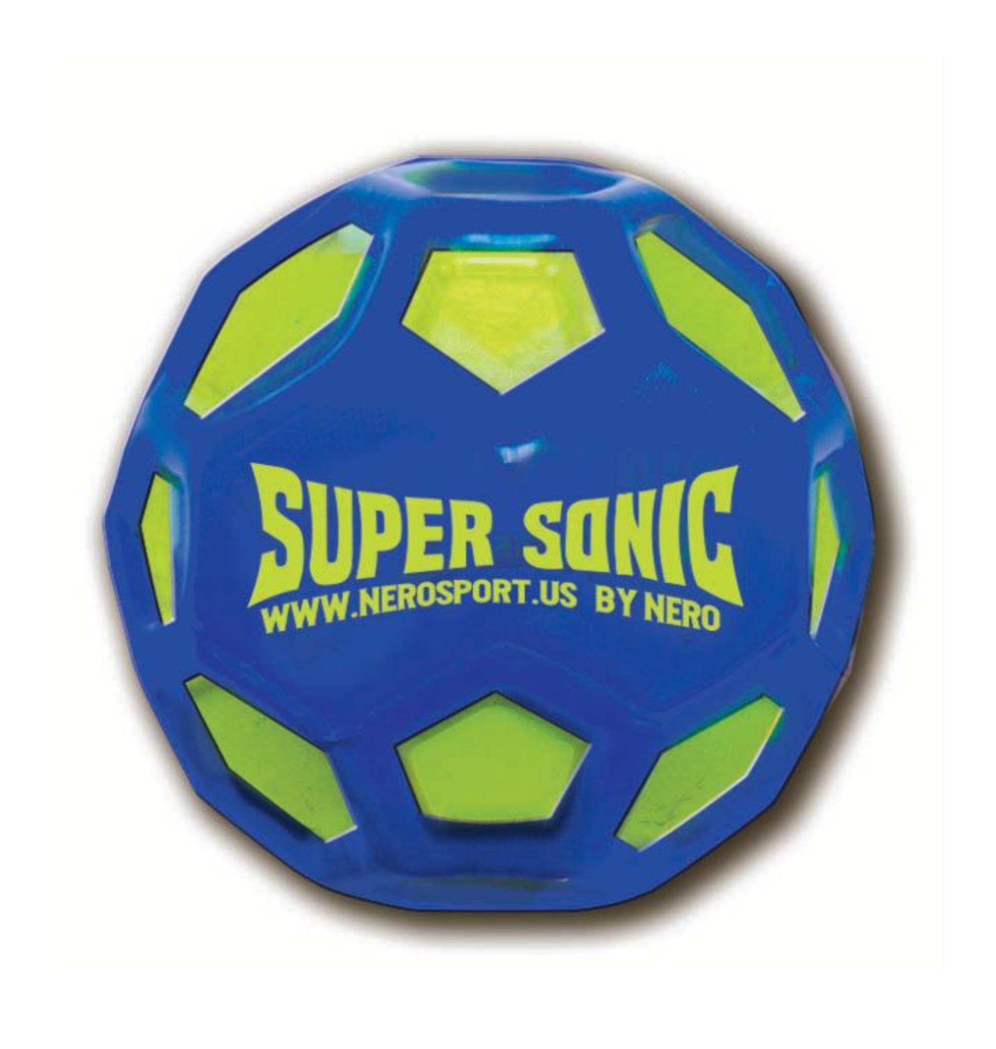 Nero Sport – Super Sonic Blue & Green | Studsboll | 5cm | Oberäknelig studs | Mjuk & lätt!