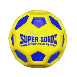 ​Nero Sport – Super Sonic Yellow & Blue | Studsboll | 5cm | Oberäknelig studs | Mjuk & lätt!