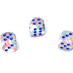 Tärningar - Festive 16mm d6 Pop Art/blue Dice Block (12 dice)