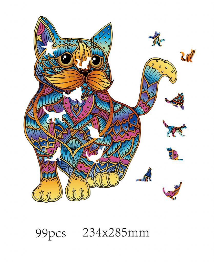 Pussel – Rainbowooden Puzzles | Cat