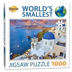 Cheatwell – Santorini, Greece | Klurigt pussel | pussel 1000 bitar | Mini pussel