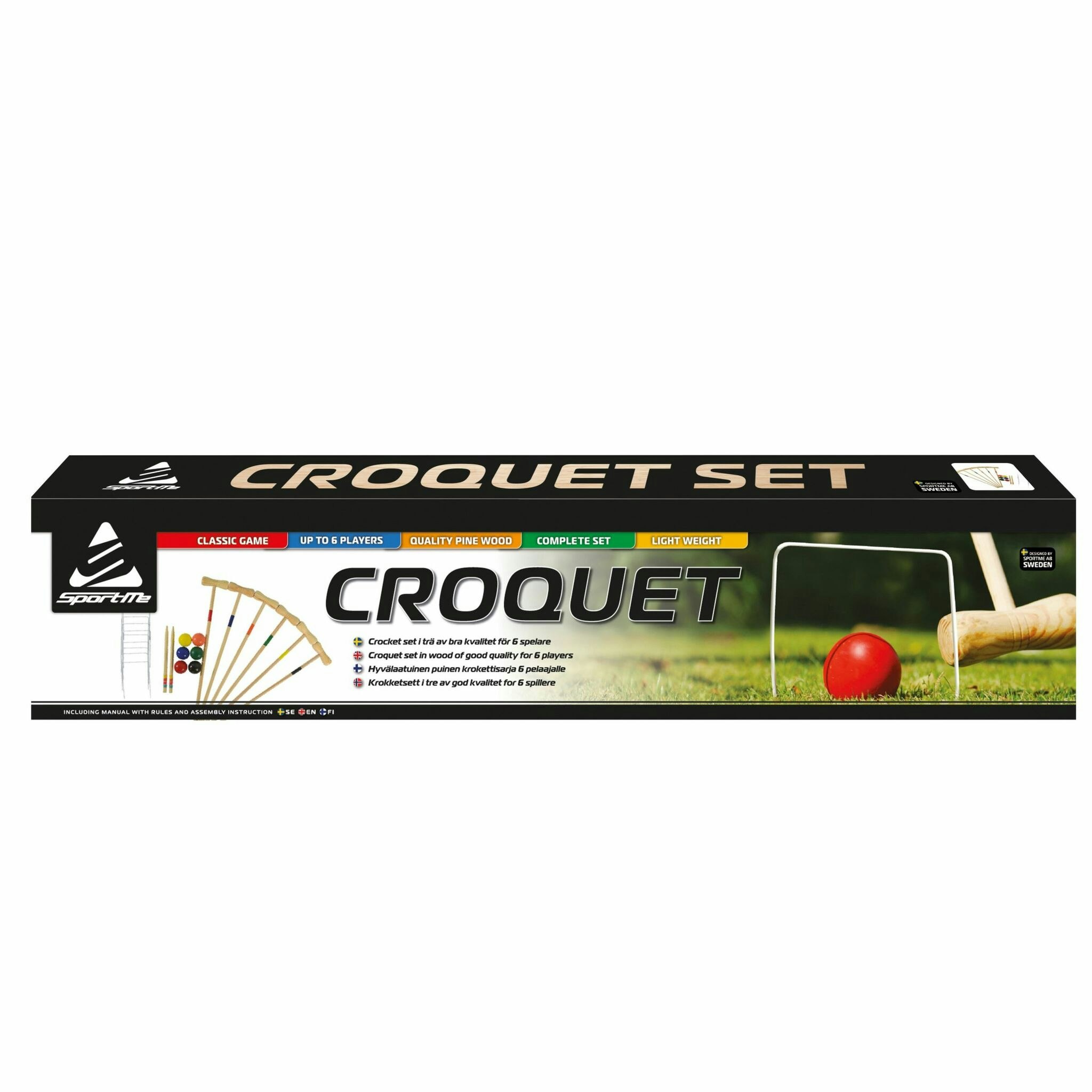 SportMe - Krocket set - 6 personer