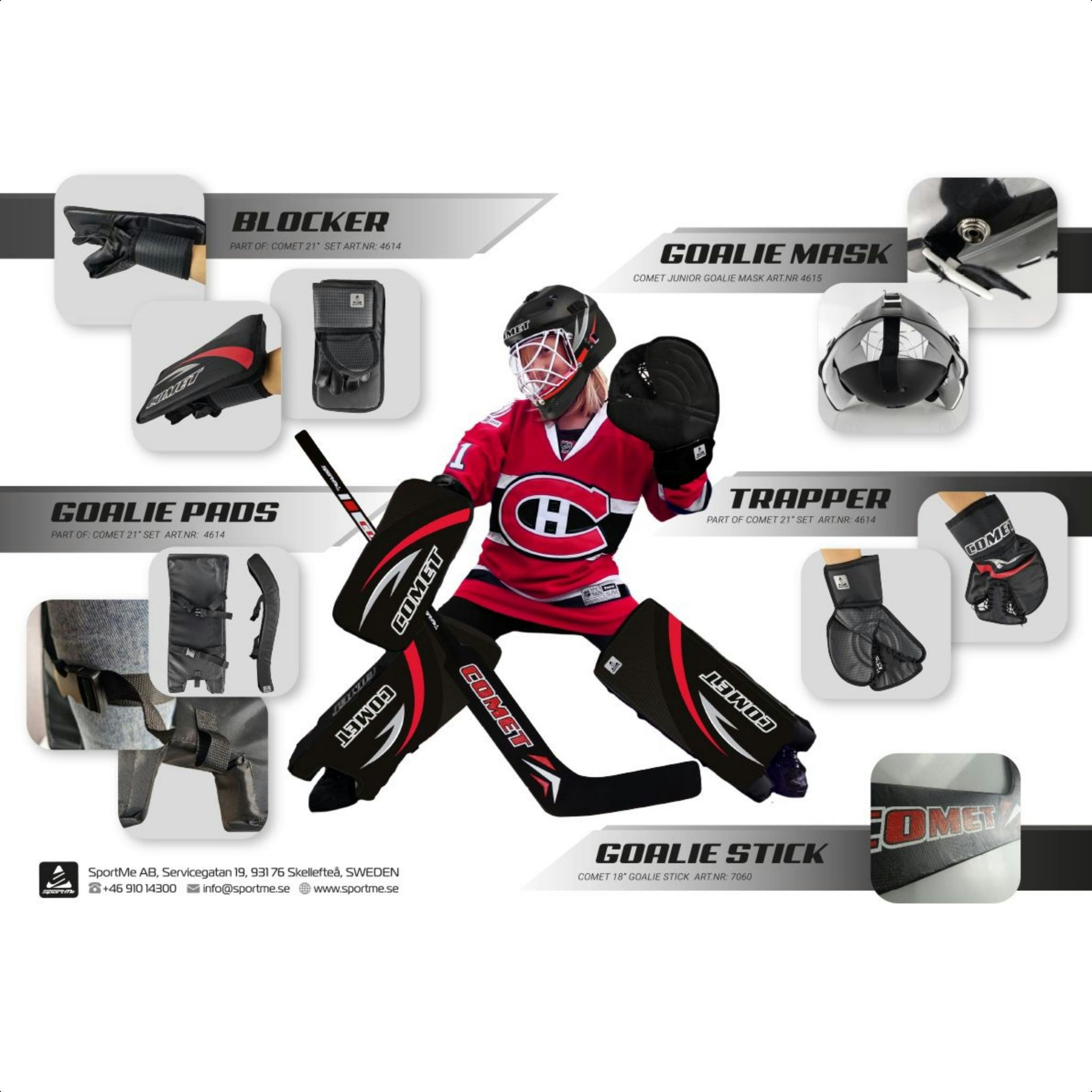 Streethockey Målvaktsset - Comet 21"