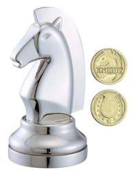 Chess Puzzle - Silver Knight - Cast Puzzle - Kluring