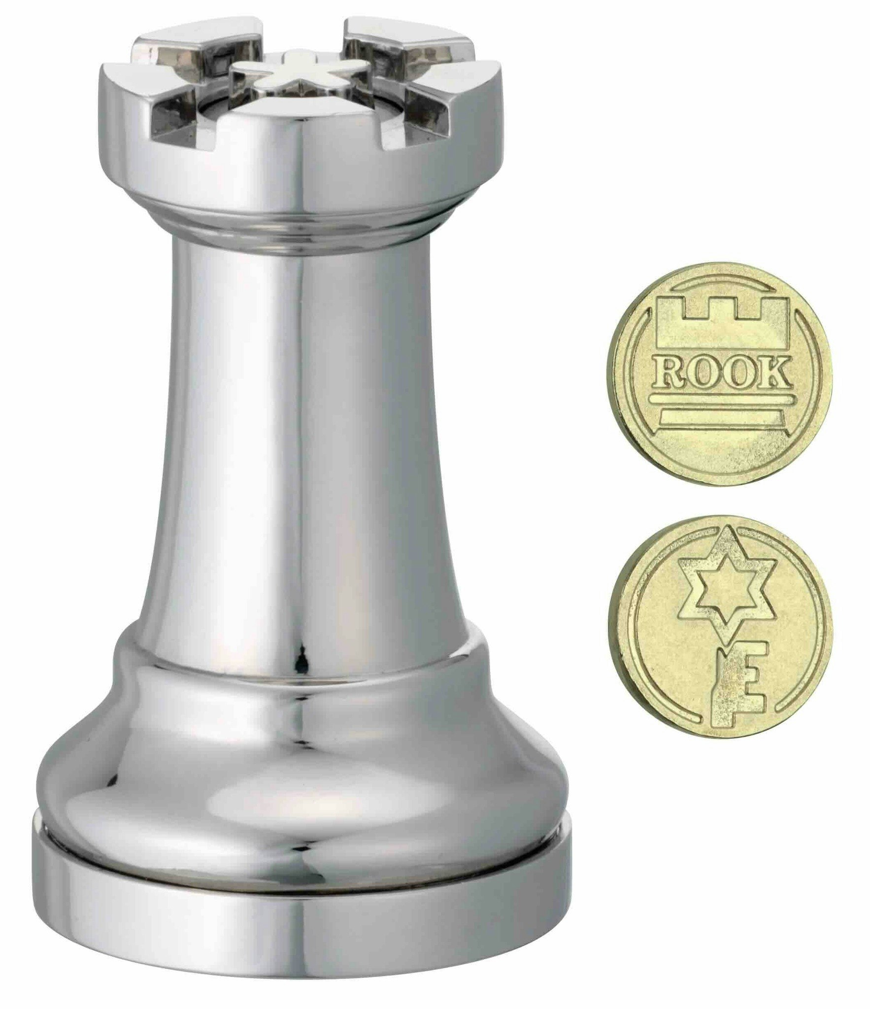 Chess Puzzle - Silver Rook - Cast Puzzle - Kluring