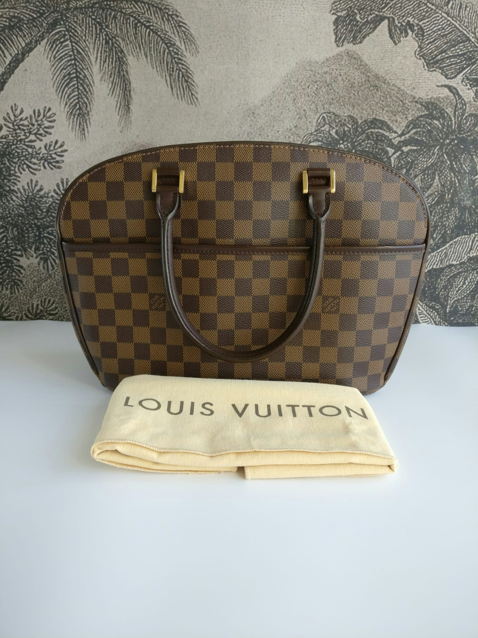 LOUIS VUITTON Damier Ebene Sarria Horizontal Handbag