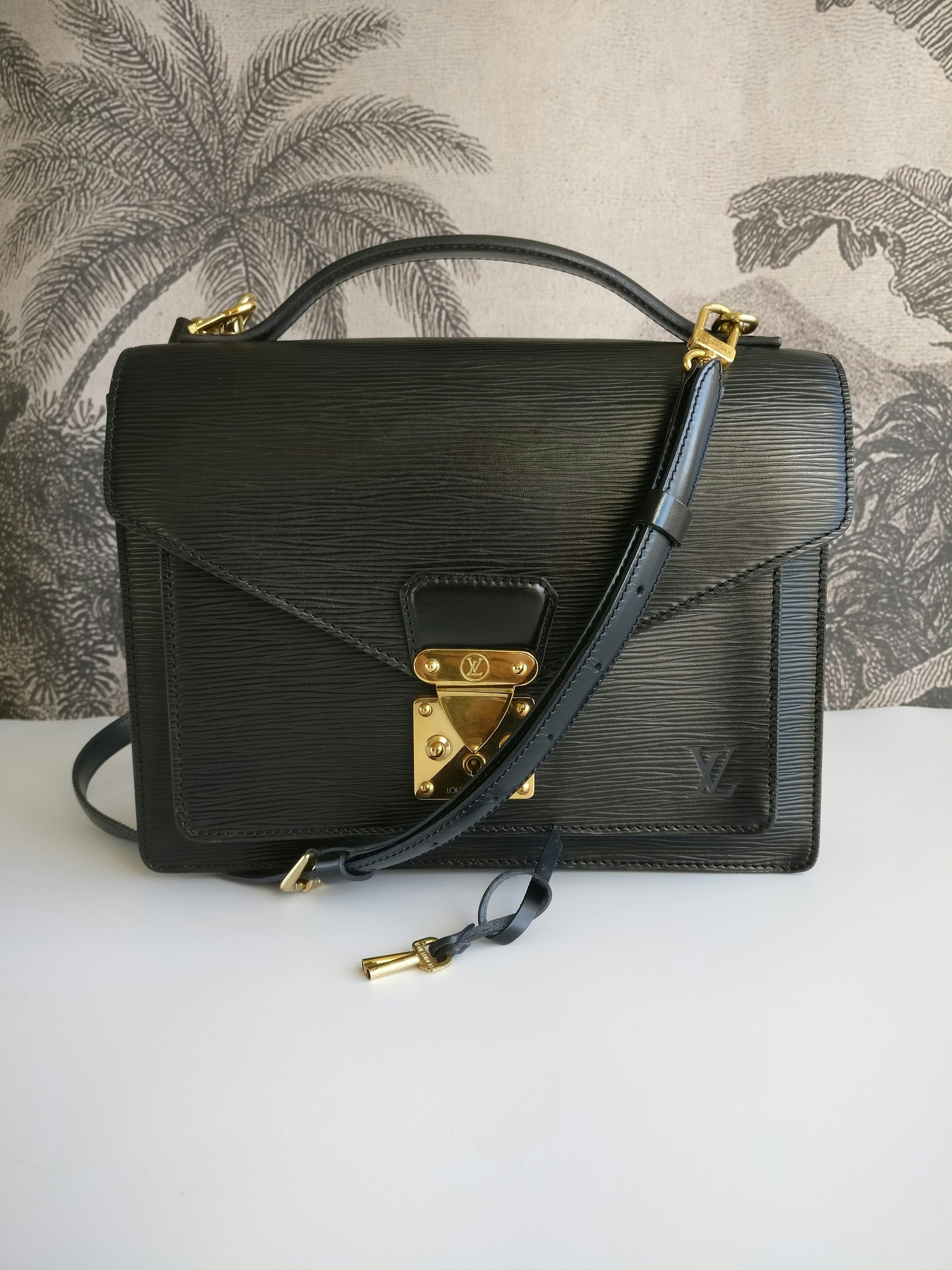 Louis Vuitton Indigo Epi Leather Monceau BB Bag Louis Vuitton