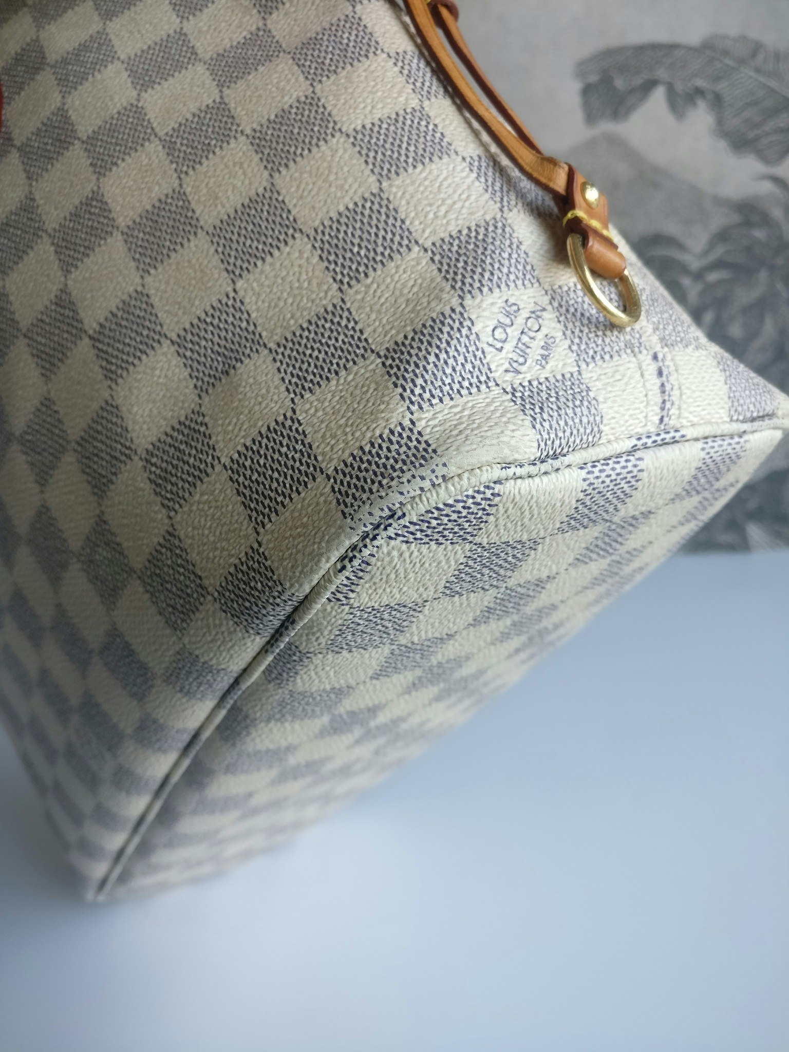 Louis Vuitton Damier Azur Neverfull PM QJB0BJ0NWF099