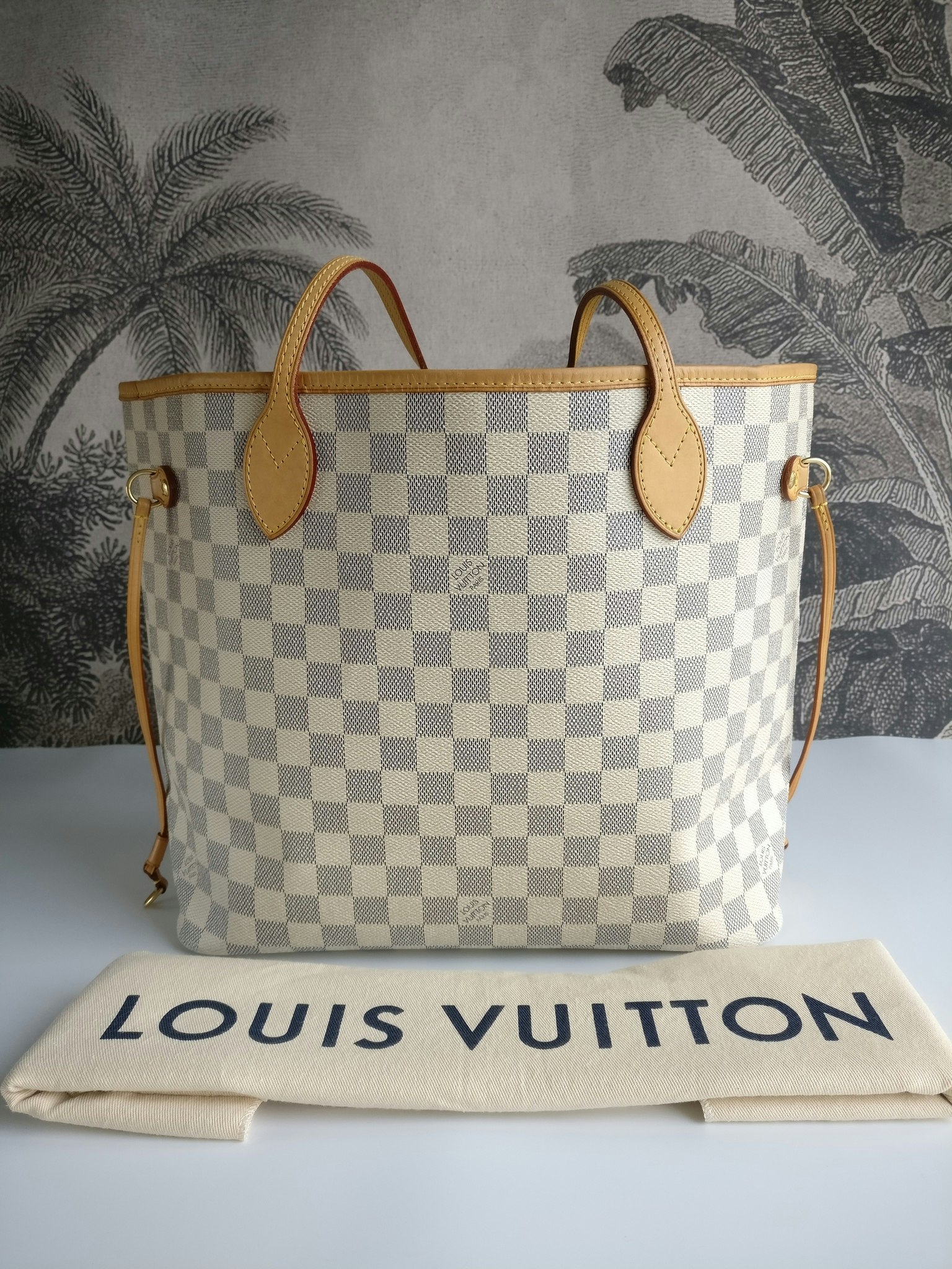 Authentic Louis Vuitton Neverfull Damier Azur mm