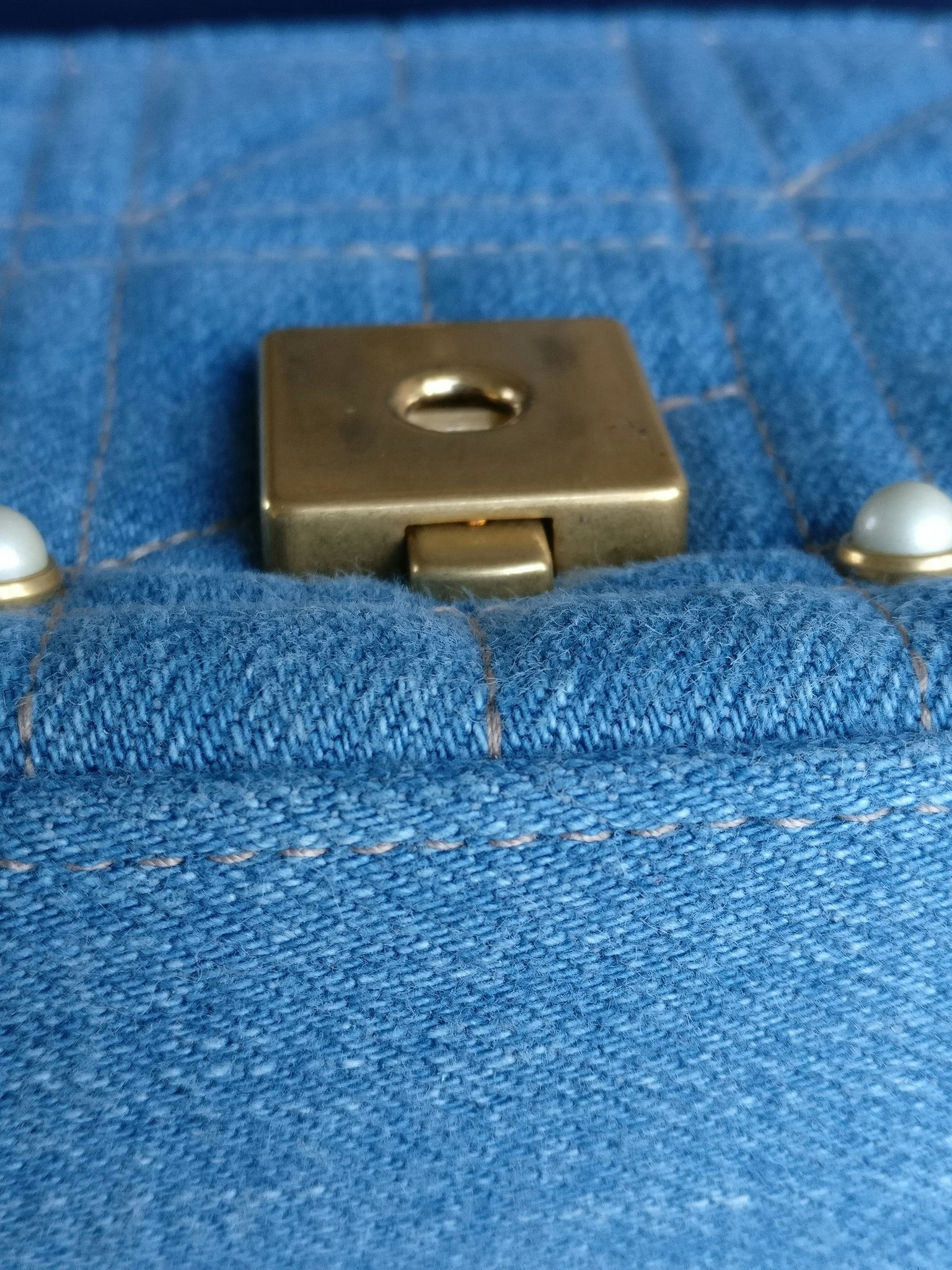 Gucci Pearly GG Marmont Flap Denim